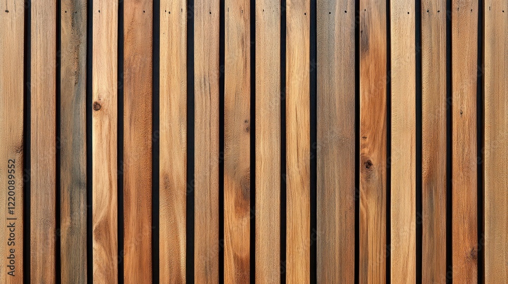 Obraz premium Wooden Wall Texture Minimalistic Design Soft Natural Lighting Vertical Slats Beige Pine Panels