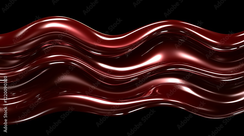 Abstract Dark Red Wavy Glossy Liquid Design Abstract Dark Red Wavy Glossy Liquid Design