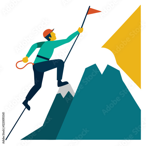 person climbing up the stairs vector Illustrator Artwork
