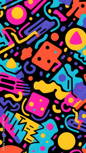 Wallpaper Mural Digital retro fabric print geometric pattern graphics poster background Torontodigital.ca