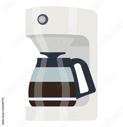  vector Modern Coffee Maker flat illustration