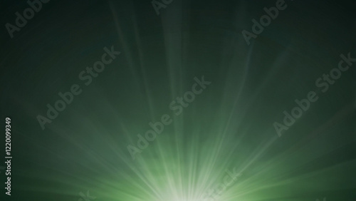 abstract blurred green background with a gradient shadows and light rays
