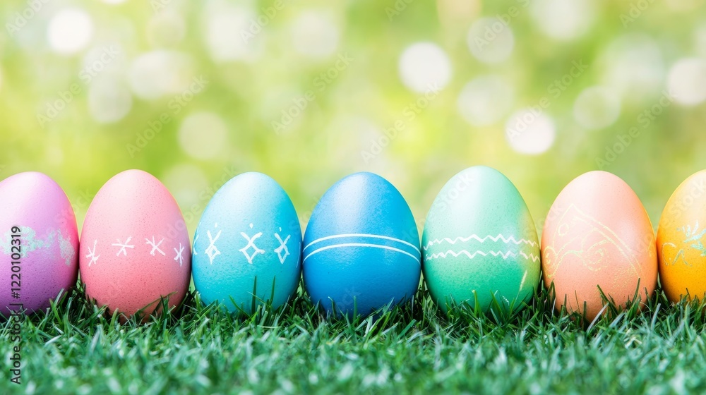 Colorful Easter Eggs in Spring Grass (1) Colorful Easter Eggs in Spring Grass (1)