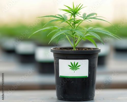 cannabis education research studies technology. IoT-enabled cannabis research facilities, integrating sensors for precision monitoring of plant growth and cannabinoid production photo