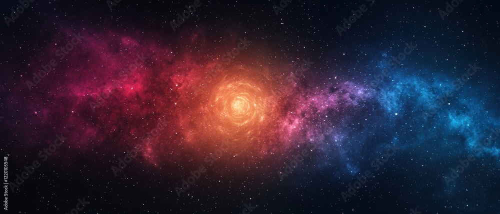 Obraz premium Stunning Cosmic Swirl of Colorful Nebula in Outer Space