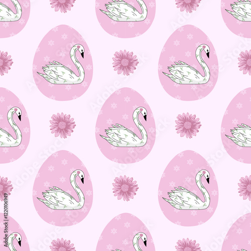 Easter Egg Festival Pattern. Vector Illustration digital file download for print, printable, wallpaper, background, craft, embroidery and many projects.