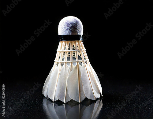 shuttlecock isolated on dark background