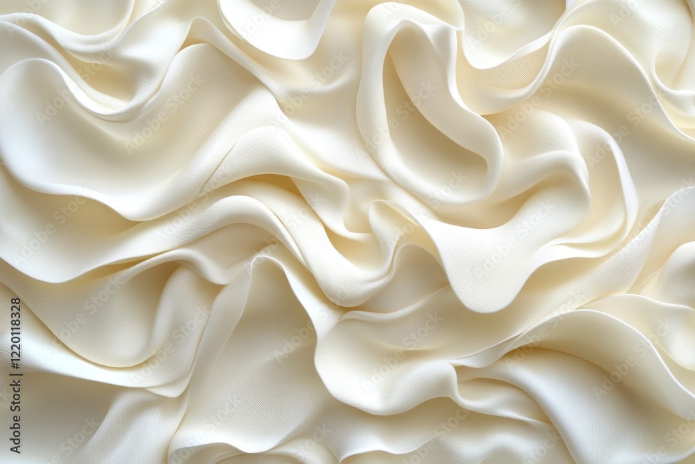 Obraz premium A white fabric with a wave pattern