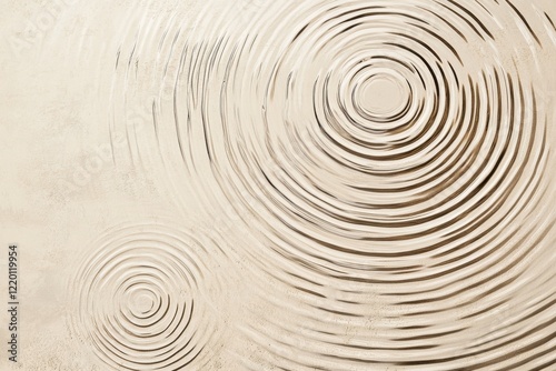 Wallpaper Mural Elegant neutral beige background with circular ripple patterns Torontodigital.ca