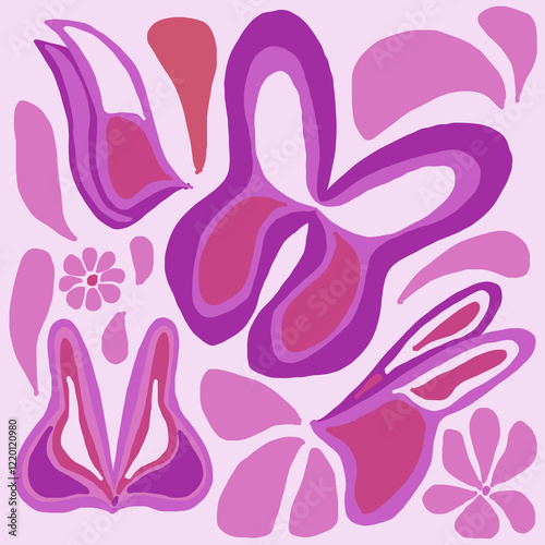 A minimalist take on a classic floral motif. This digital illustration features bold red blooms against a soft background. Perfect for adding a touch of modern elegance to any space.