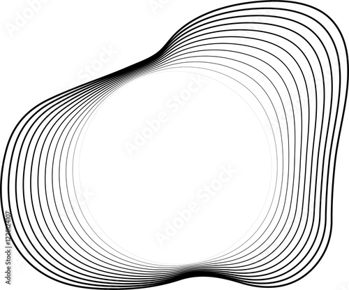 Circle line fluid shape blending gradient of logo, banner, tag