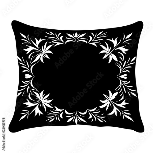 Minimalist Pillow Silhouette on White