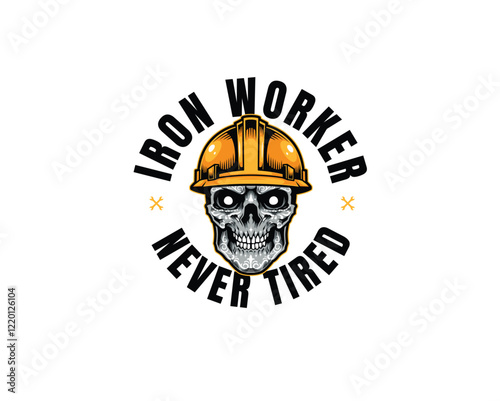 Sugar skull worker illustration