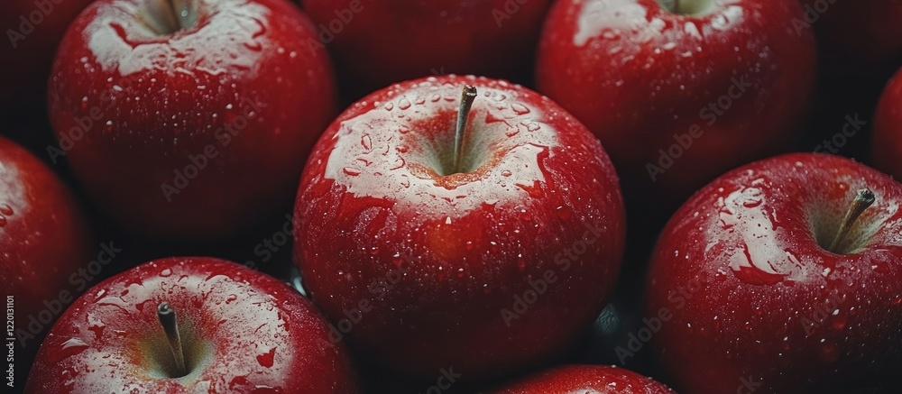 Juicy Red Apples: A Close-Up Still Life Photography Juicy Red Apples: A Close-Up Still Life Photography