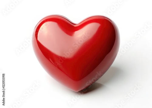 A free, high-resolution red heart PNG image, ideal for Valentine's Day.  Isolated on a white background for graphic designers.