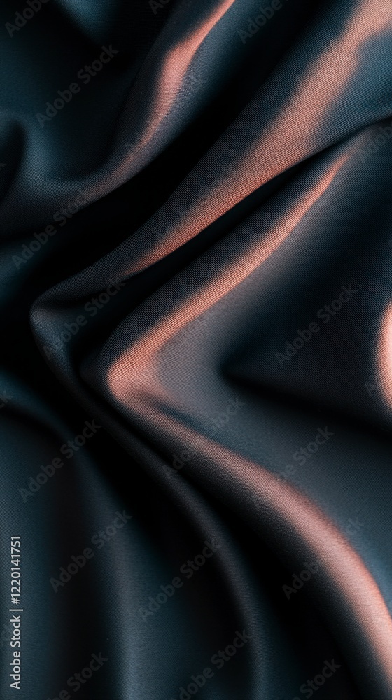 Obraz premium Elegant Dark Grey Silk Fabric Drape Luxury Textile Texture Background