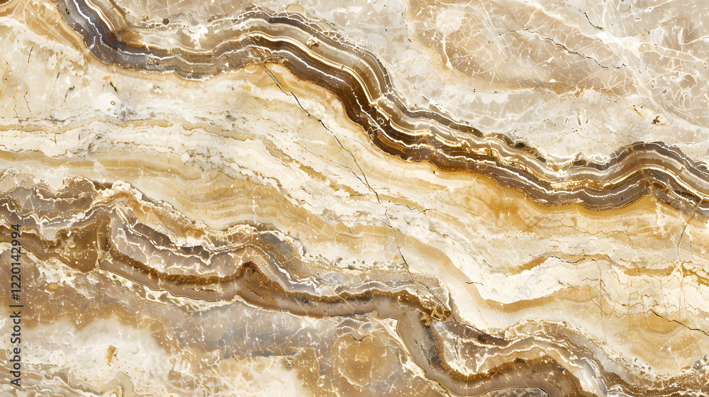 Obraz premium Natural travertine marble texture background, generative ai