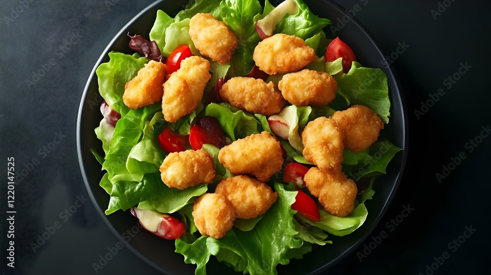 chicken nuggetsfrench fries and salad chicken nuggetsfrench fries and salad