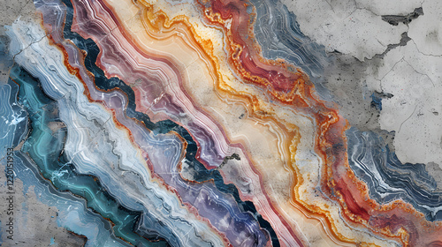 New trend of exquisite marble designs featuring vibrant colors and intricate patterns, generative ai