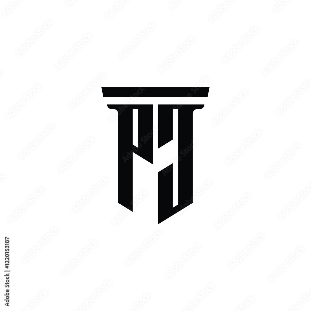 PJ monogram logo design letter text name symbol monochrome logotype alphabet character simple logo PJ monogram logo design letter text name symbol monochrome logotype alphabet character simple logo