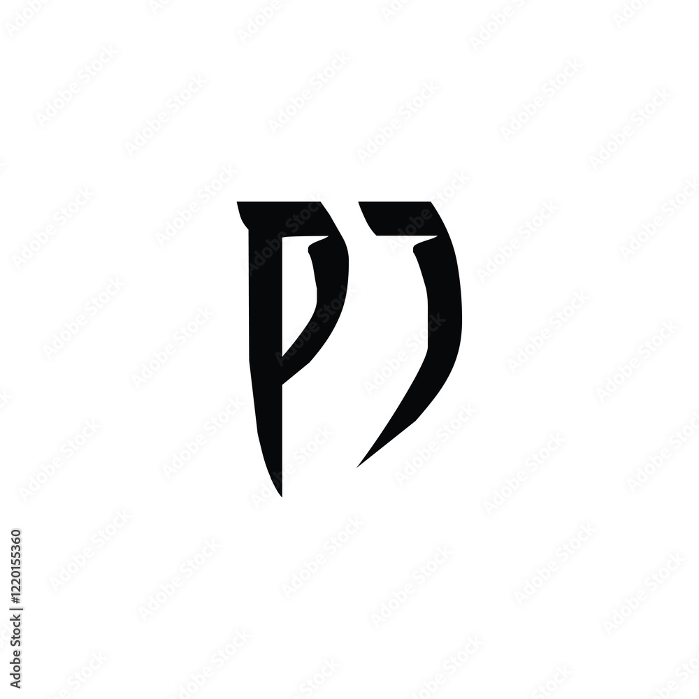 PJ monogram logo design letter text name symbol monochrome logotype alphabet character simple logo PJ monogram logo design letter text name symbol monochrome logotype alphabet character simple logo