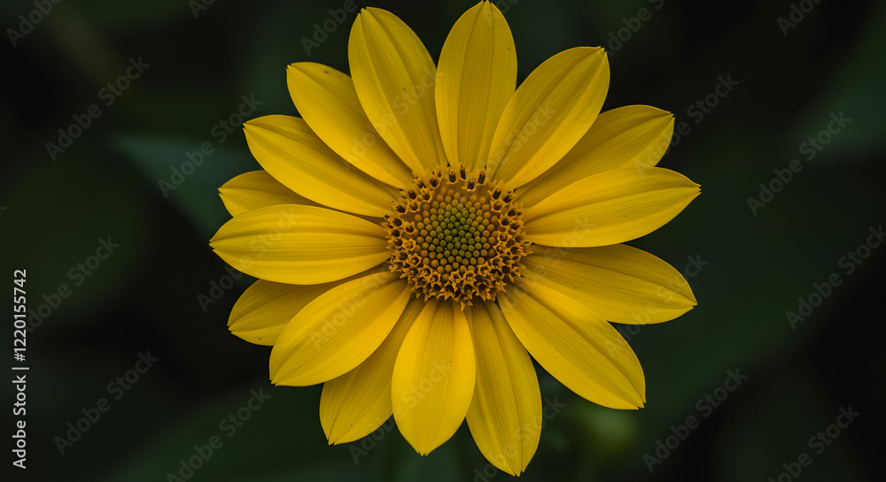 The striking yellow bloom, with its lively petals, is set against a dark, blurred backdrop, highlighting the essence of the plant. The striking yellow bloom, with its lively petals, is set against a dark, blurred backdrop, highlighting the essence of the plant.
