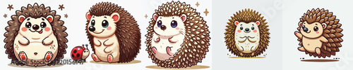 vector hedgehog acting cute and excited
