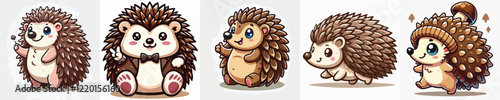 vector hedgehog acting cute and excited