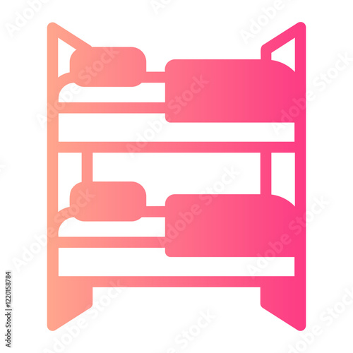 bunk bed gradient icon