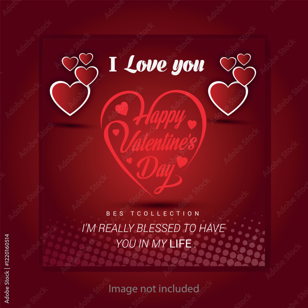 Romantic Valentine's day post design Romantic Valentine's day post design