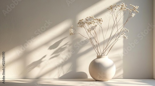 a vase with some flowers in it on a table photo