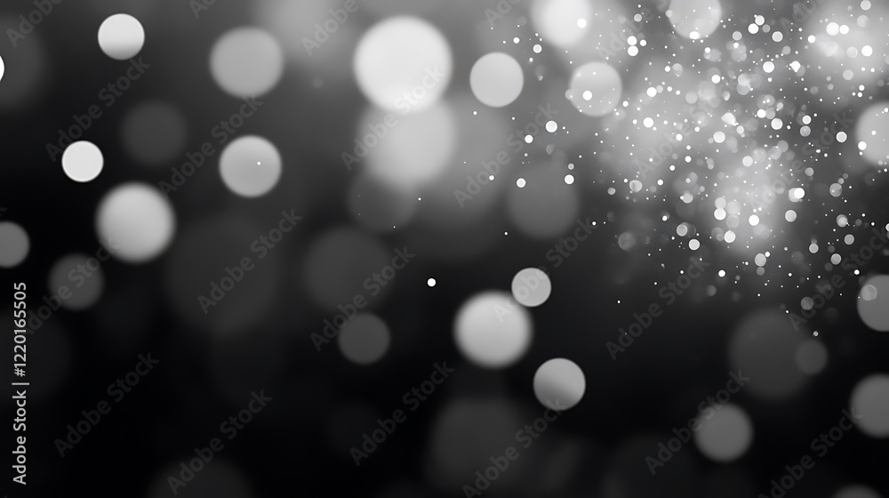 Abstract Black and White Bokeh Background with Sparkling Lights Abstract Black and White Bokeh Background with Sparkling Lights