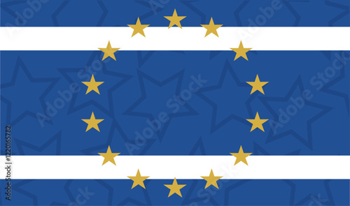 European logo background. European organization logo star circle