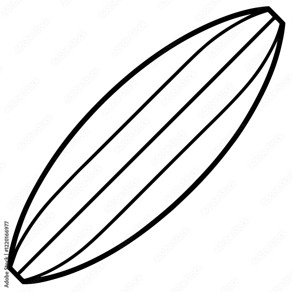 Surfboard Sketch Vector Design Surfboard Sketch Vector Design