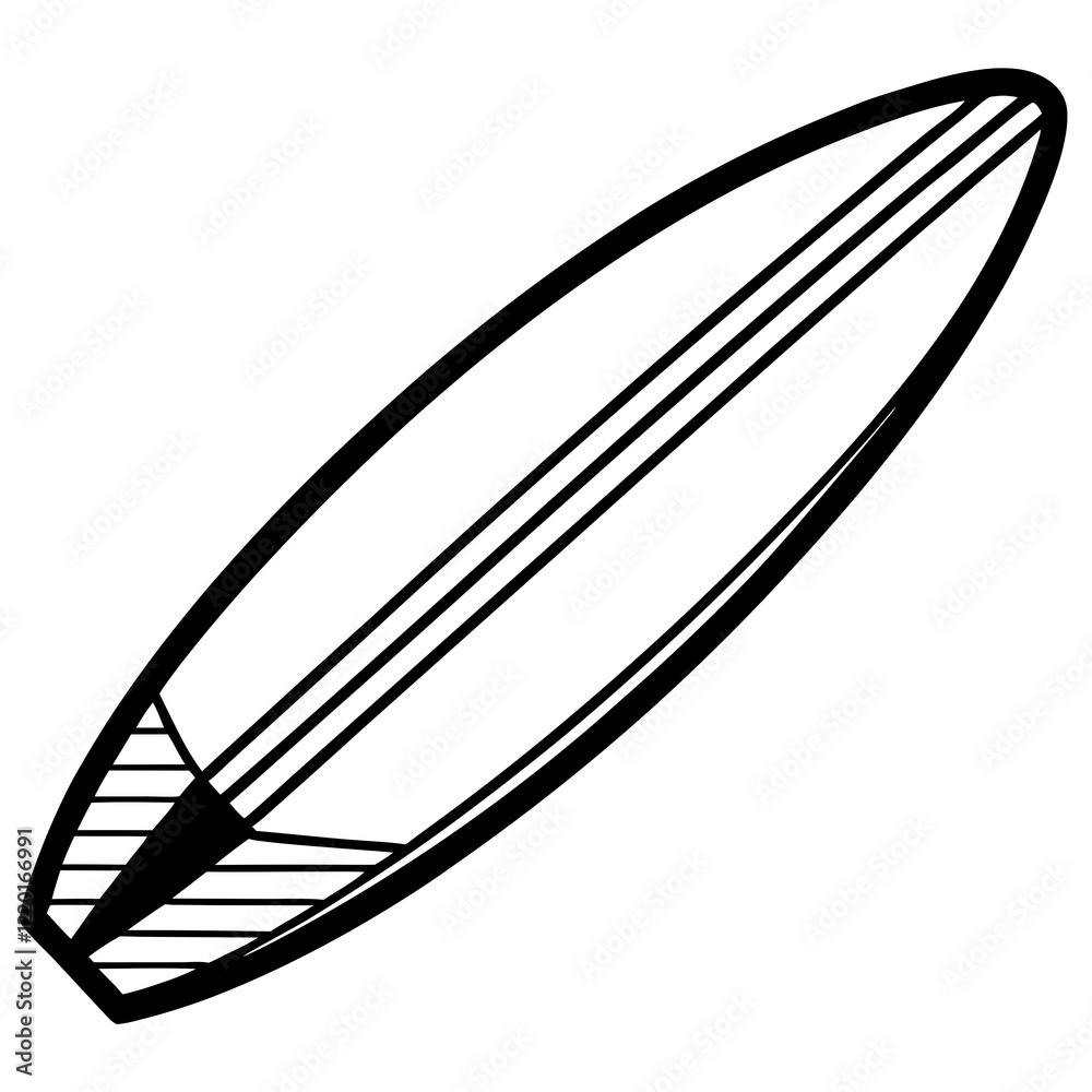 Surfboard Sketch Vector Design Surfboard Sketch Vector Design