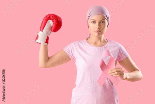 Young woman after chemother...