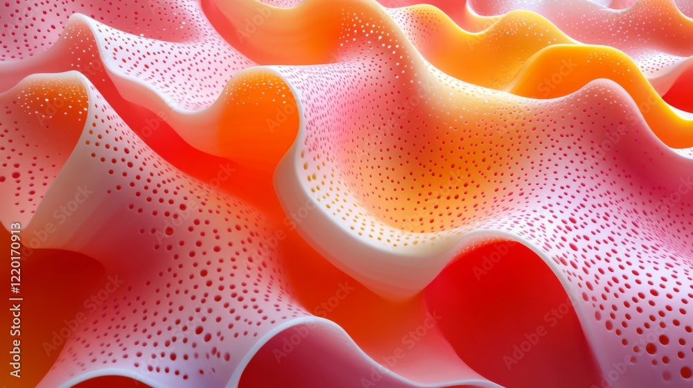 Fototapeta premium Abstract Pink and Orange Wave Texture Background