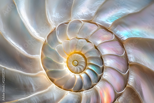 Mesmerizing Beauty of the Nautilus Shell: A Natural Marvel of Geometry and Elegance photo