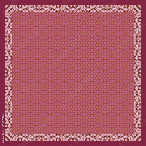 Women's handkerchief style. Line graph Bandanna shawl fabric print, silk neck scarf.
