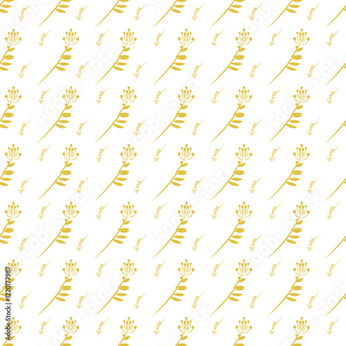 A yellow flowers Pattern trend vector, A texture of red soft handdrawing flowers abstract Background. art for Textile Print, vector illustration