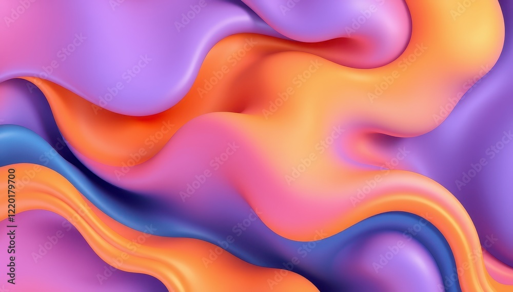 Fototapeta premium Abstract Colorful Waves Flowing Smoothly Together