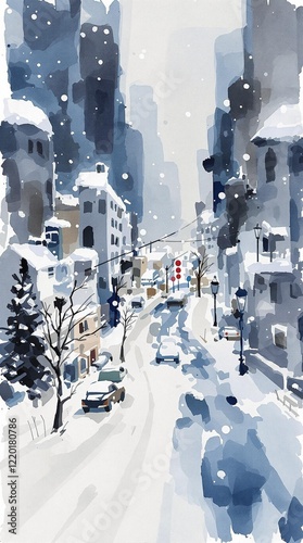 city in winter