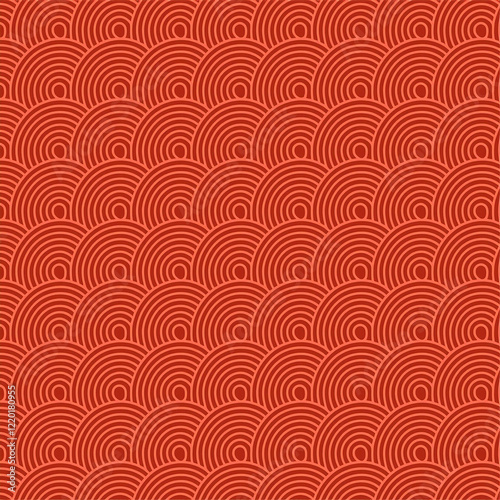 Japanese-Inspired Pattern with Arch Motifs