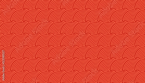 Japanese-Inspired Pattern with Arch Motifs