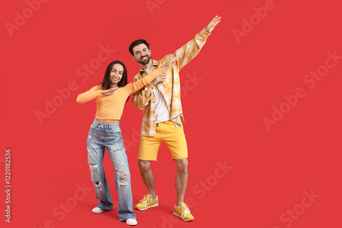 Happy couple dancing togeth...