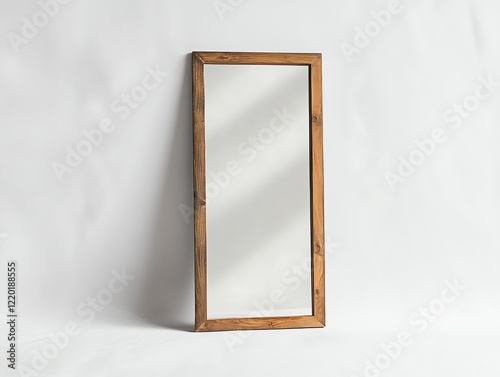 Rustic Wooden Framed Mirror: Simple Elegance in Minimalist Design