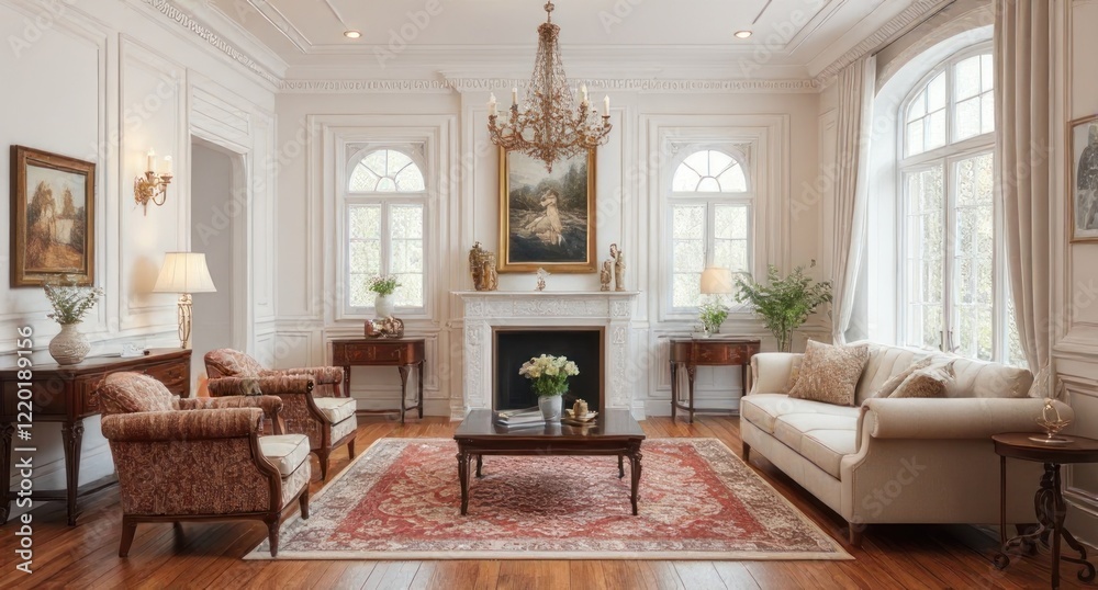 Fototapeta premium Elegant Classic Living Room Interior Design