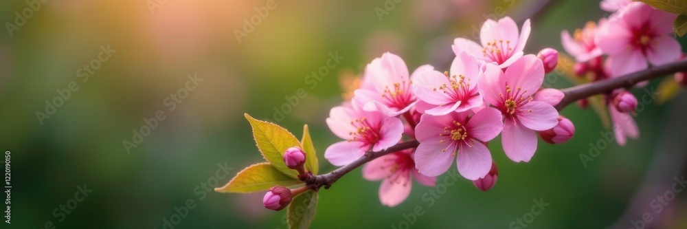 Delicate pink flowers blooming on a branch in a garden, spring, Iberis Delicate pink flowers blooming on a branch in a garden, spring, Iberis