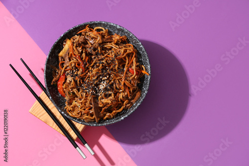 Delicious asian stir-fried ...