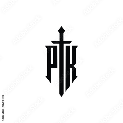 PK monogram logo design letter text name symbol monochrome logotype alphabet character simple logo